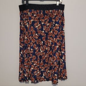 Lularoe Pleated Print Skirt